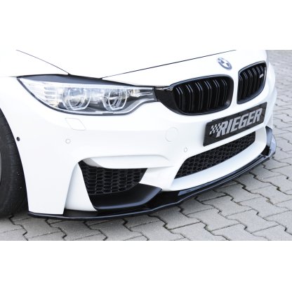 Rieger lipa pod přední nárazník pro BMW řada 3 F80 M3 sedan, 01/14-, plast ABS lakovaný do černé lesklé barvy