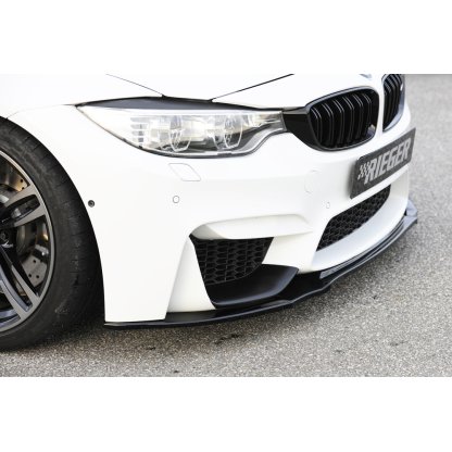 Rieger lipa pod přední nárazník pro BMW řada 3 F80 M3 sedan, 01/14-, plast ABS lakovaný do černé lesklé barvy