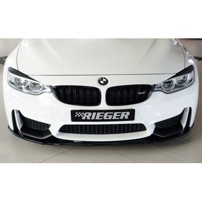 Rieger lipa pod přední nárazník pro BMW řada 3 F80 M3 sedan, 01/14-, plast ABS lakovaný do černé lesklé barvy