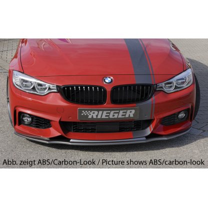 Rieger lipa pod přední nárazník pro BMW řada 4 F32, F33, F36 coupe (3-dvéř.), gran coupe (5-dvéř.), kabriolet vč. faceliftu, 03/13-06/15, 05/14-06/15, 07/15-, 11/12-06/15, plast ABS bez povrchové úpravy