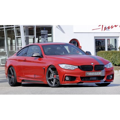 Rieger lipa pod přední nárazník pro BMW řada 4 F32, F33, F36 coupe (3-dvéř.), gran coupe (5-dvéř.), kabriolet vč. faceliftu, 03/13-06/15, 05/14-06/15, 07/15-, 11/12-06/15, plast ABS s povrchovou úpravou Carbon-Look