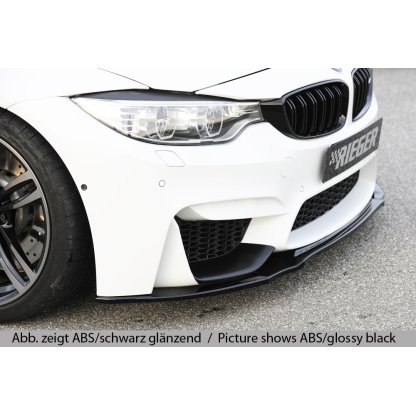 Rieger lipa pod přední nárazník pro BMW řada 4 F82 M4, F83 M4 kabriolet, kupé, 01/14-, 07/14-, plast ABS bez povrchové úpravy