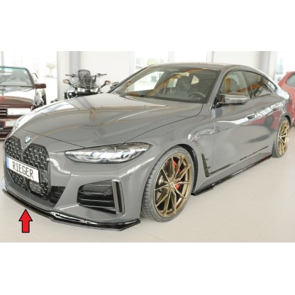 Rieger lipa pod přední nárazník pro BMW řada 4 G26 gran coupe (5-dvéř.), 07/20-, plast ABS lakovaný do černé lesklé barvy