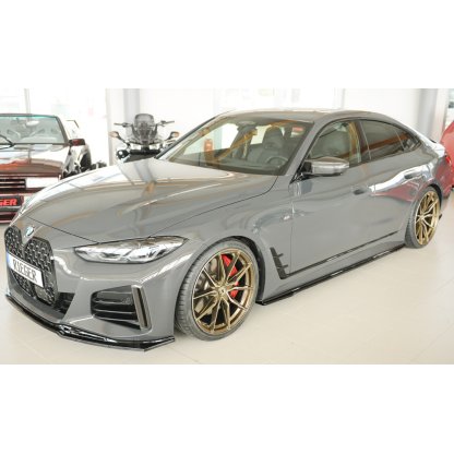 Rieger lipa pod přední nárazník pro BMW řada 4 G26 gran coupe (5-dvéř.), 07/20-, plast ABS lakovaný do černé lesklé barvy