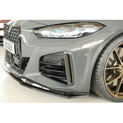 Rieger lipa pod přední nárazník pro BMW řada 4 G26 gran coupe (5-dvéř.), 07/20-, plast ABS lakovaný do černé lesklé barvy