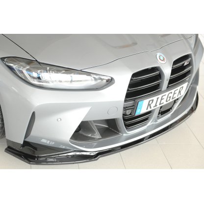 Rieger lipa pod přední nárazník pro BMW řada 4 G83 M4 kabriolet, 06/21-, plast ABS lakovaný do černé lesklé barvy