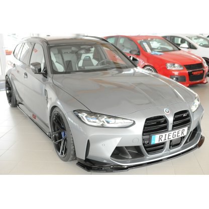 Rieger lipa pod přední nárazník pro BMW řada 4 G83 M4 kabriolet, 06/21-, plast ABS lakovaný do černé lesklé barvy