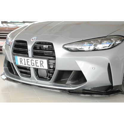 Rieger lipa pod přední nárazník pro BMW řada 4 G83 M4 kabriolet, 06/21-, plast ABS lakovaný do černé lesklé barvy