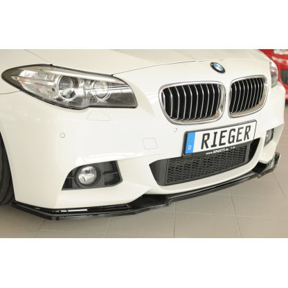 Rieger lipa pod přední nárazník pro BMW řada 5 F11 touring, 09/10-06/13, plast ABS lakovaný do černé lesklé barvy