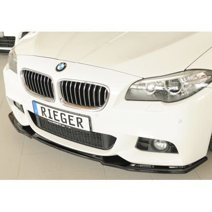 Rieger lipa pod přední nárazník pro BMW řada 5 F11 touring, 09/10-06/13, plast ABS lakovaný do černé lesklé barvy