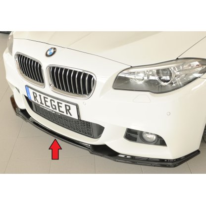 Rieger lipa pod přední nárazník pro BMW řada 5 F11 touring, 09/10-06/13, plast ABS lakovaný do černé lesklé barvy
