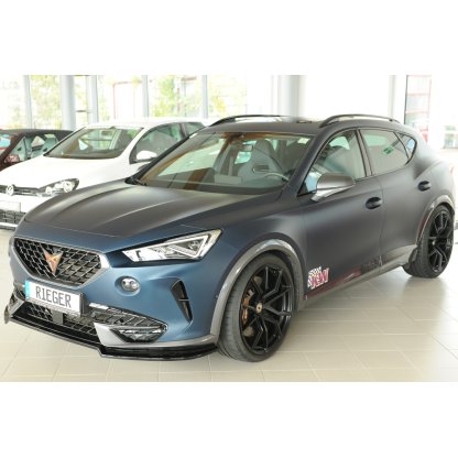 Rieger lipa pod přední nárazník pro Cupra Formentor KM, 07/20-, plast ABS lakovaný do černé lesklé barvy