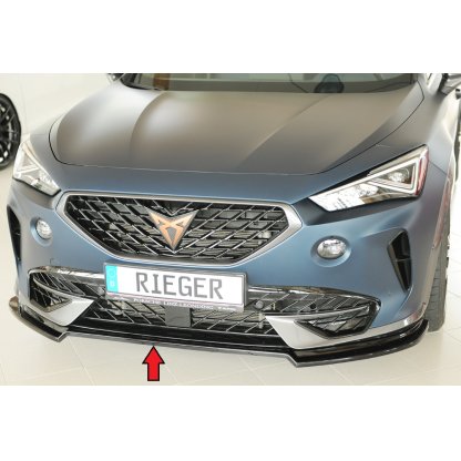 Rieger lipa pod přední nárazník pro Cupra Formentor KM, 07/20-, plast ABS lakovaný do černé lesklé barvy