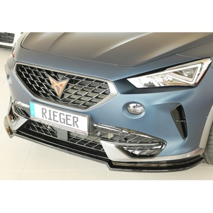 Rieger lipa pod přední nárazník pro Cupra Formentor VZ KM, 07/20-, plast ABS lakovaný do černé lesklé barvy