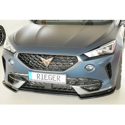 Rieger lipa pod přední nárazník pro Cupra Formentor VZ KM, 07/20-, plast ABS lakovaný do černé lesklé barvy