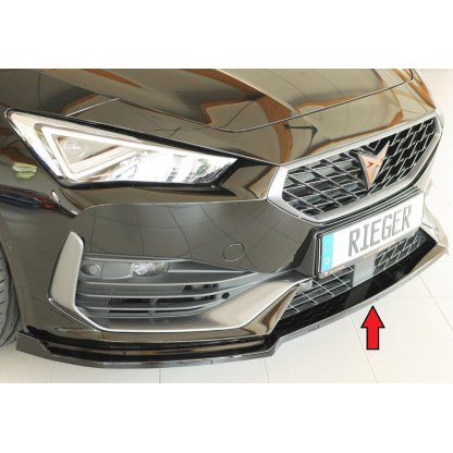 Rieger lipa pod přední nárazník pro Cupra Leon KL 5-dvéř. (ST/sportstourer), 09/20-, plast ABS lakovaný do černé lesklé barvy