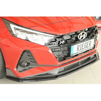 Rieger lipa pod přední nárazník pro Hyundai i20 N BC3 5-dvéř. (hatchback), 04/21-, plast ABS lakovaný do černé lesklé barvy