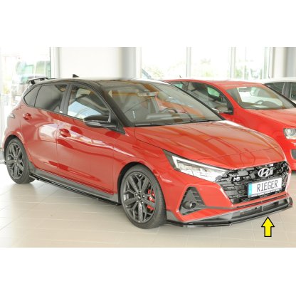 Rieger lipa pod přední nárazník pro Hyundai i20 N BC3 5-dvéř. (hatchback), 04/21-, plast ABS lakovaný do černé lesklé barvy
