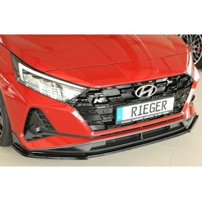 Rieger lipa pod přední nárazník pro Hyundai i20 N BC3 5-dvéř. (hatchback), 04/21-, plast ABS lakovaný do černé lesklé barvy
