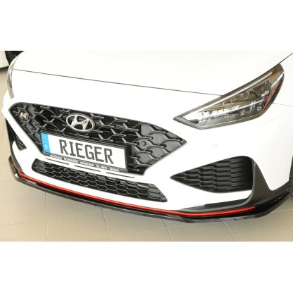 Rieger lipa pod přední nárazník pro Hyundai i30 N-Performance PDE 5-dvéř. (fastback), 05/21-, plast ABS lakovaný do černé lesklé barvy