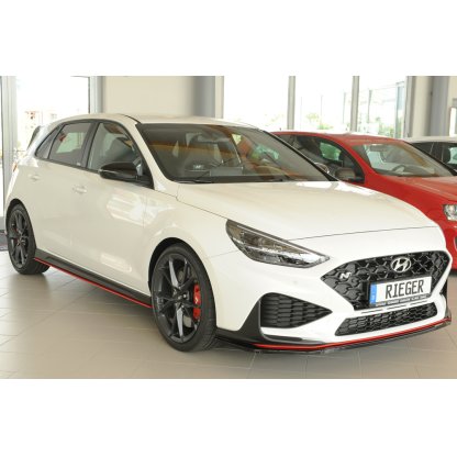 Rieger lipa pod přední nárazník pro Hyundai i30 N-Performance PDE 5-dvéř. (fastback), 05/21-, plast ABS lakovaný do černé lesklé barvy