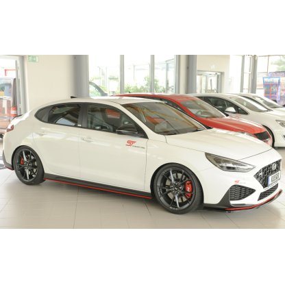 Rieger lipa pod přední nárazník pro Hyundai i30 N-Performance PDE 5-dvéř. (fastback), 05/21-, plast ABS lakovaný do černé lesklé barvy