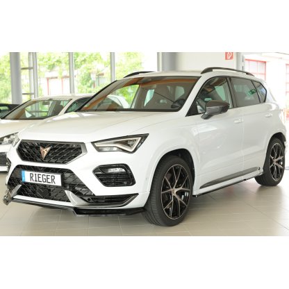Rieger lipa pod přední nárazník pro Seat Ateca Cupra 5FP, 08/20-, plast ABS lakovaný do černé lesklé barvy