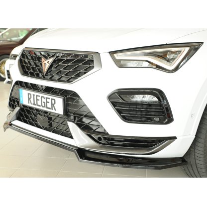Rieger lipa pod přední nárazník pro Seat Ateca Cupra 5FP, 08/20-, plast ABS lakovaný do černé lesklé barvy