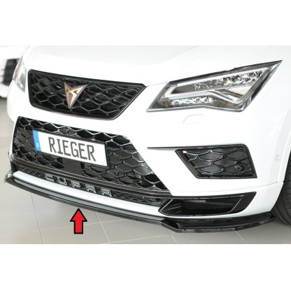 Rieger lipa pod přední nárazník pro Seat Ateca Cupra 5FP, 09/18-07/20, plast ABS lakovaný do černé lesklé barvy