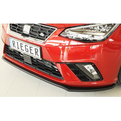 Rieger lipa pod přední nárazník pro Seat Ibiza KJ 5-dvéř., 01/17-, plast ABS bez povrchové úpravy