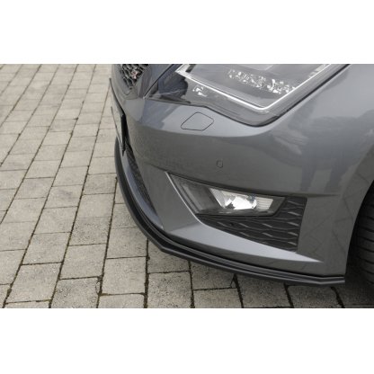 Rieger lipa pod přední nárazník pro Seat Leon FR 5F 3-dvéř. (sc), 5-dvéř., 5-dvéř. (ST/Combi) před faceliftem, 01/13-12/16, plast ABS bez povrchové úpravy