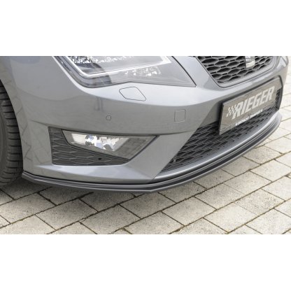 Rieger lipa pod přední nárazník pro Seat Leon FR 5F 3-dvéř. (sc), 5-dvéř., 5-dvéř. (ST/Combi) před faceliftem, 01/13-12/16, plast ABS bez povrchové úpravy