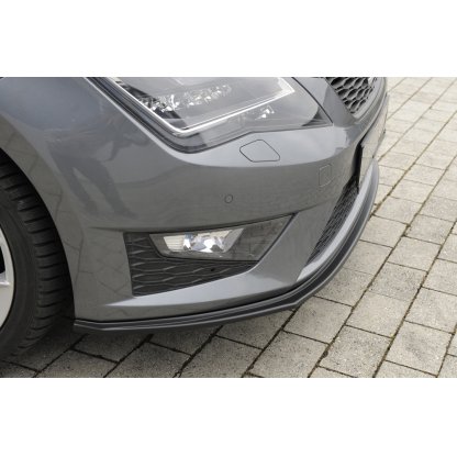 Rieger lipa pod přední nárazník pro Seat Leon FR 5F 3-dvéř. (sc), 5-dvéř., 5-dvéř. (ST/Combi) před faceliftem, 01/13-12/16, plast ABS bez povrchové úpravy