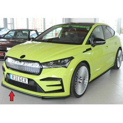 Rieger lipa pod přední nárazník pro Škoda Enyaq iV RS SUV (5AZ), 07/21-, plast ABS bez povrchové úpravy