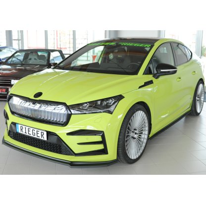 Rieger lipa pod přední nárazník pro Škoda Enyaq iV RS SUV (5AZ), 07/21-, plast ABS bez povrchové úpravy