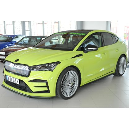 Rieger lipa pod přední nárazník pro Škoda Enyaq iV RS SUV (5AZ), 07/21-, plast ABS bez povrchové úpravy