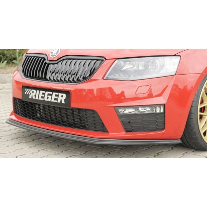 Rieger lipa pod přední nárazník pro Škoda Octavia RS 5E combi, sedan před faceliftem, 06/13-01/17, plast ABS bez povrchové úpravy