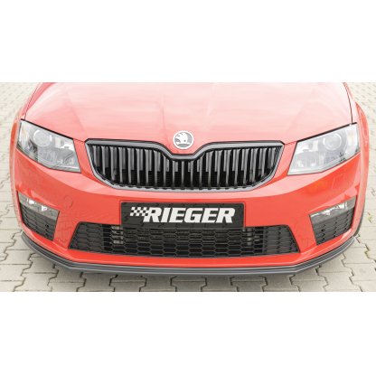 Rieger lipa pod přední nárazník pro Škoda Octavia RS 5E combi, sedan před faceliftem, 06/13-01/17, plast ABS bez povrchové úpravy