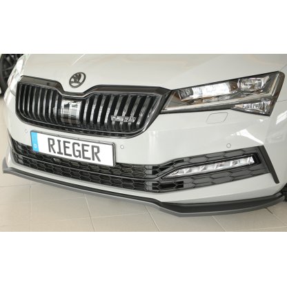 Rieger lipa pod přední nárazník pro Škoda Superb III 3T, 3V combi, 08/19-, plast ABS bez povrchové úpravy