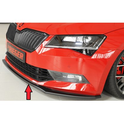 Rieger lipa pod přední nárazník pro Škoda Superb III 3T, 3V combi, sedan vč. faceliftu, 03/15-10/18, 11/18-, plast ABS bez povrchové úpravy