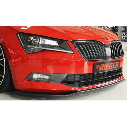 Rieger lipa pod přední nárazník pro Škoda Superb III 3T, 3V combi, sedan vč. faceliftu, 03/15-10/18, 11/18-, plast ABS bez povrchové úpravy