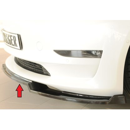 Rieger lipa pod přední nárazník pro Tesla Model 3 003, 06/18-, plast ABS lakovaný do černé lesklé barvy