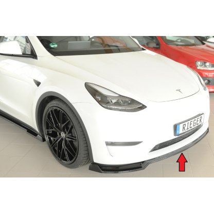 Rieger lipa pod přední nárazník pro Tesla Model Y 003, 03/20-, plast ABS lakovaný do černé lesklé barvy