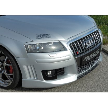 Rieger lipa pod přední nárazník Rieger pro Audi A3 8P 3-dvéř. před faceliftem, -05/05, plast ABS bez povrchové úpravy, pod přední nárazník Rieger obj. kód Y 00056750/51