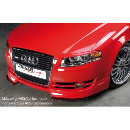 Rieger lipa pod přední nárazník Rieger pro Audi A4 8E, 8H avant, kabriolet, sedan po faceliftu, 01/06-, 11/04-, plast ABS bez povrchové úpravy