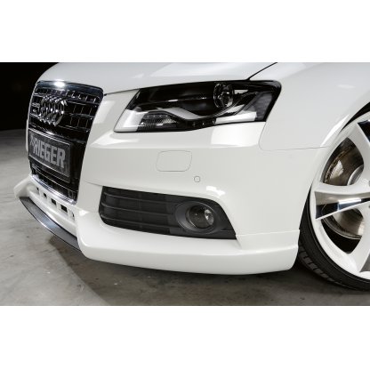 Rieger lipa pod přední nárazník Rieger pro Audi A4 B8, B81 avant, sedan před faceliftem, 11/07-12/11, plast ABS s povrchovou úpravou Carbon-Look, mimo S-Line