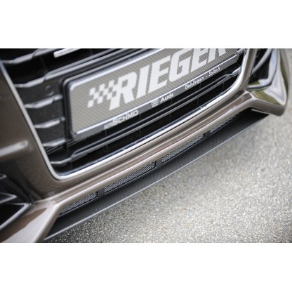 Rieger lipa pod přední nárazník Rieger pro Audi A5 B8, B81 kabriolet, kupé, Sportback po faceliftu, 10/11-06/16, plast ABS s povrchovou úpravou Carbon-Look, pod přední nárazník Rieger obj. kód K 00055460/61/62/63