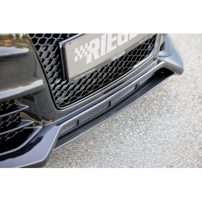 Rieger lipa pod přední nárazník Rieger pro Audi A5 S5 B8, B81 kabriolet, kupé, Sportback po faceliftu, 10/11-06/16, plast ABS s povrchovou úpravou Carbon-Look, pod přední nárazník Rieger obj. kód K 00055460/61/62/63
