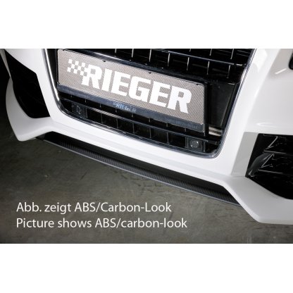 Rieger lipa pod přední nárazník Rieger pro Audi A5 S5 B8, B81 kabriolet, kupé, Sportback před faceliftem, 06/07-07/11, plast ABS bez povrchové úpravy, pod přední nárazník Rieger obj. kód K 00055430/31/32/33