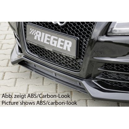 Rieger lipa pod přední nárazník Rieger pro Audi A5 S5 B8, B81 kabriolet, kupé, Sportback před faceliftem, 06/07-07/11, plast ABS bez povrchové úpravy, pod přední nárazník Rieger obj. kód K 00055430/31/32/33